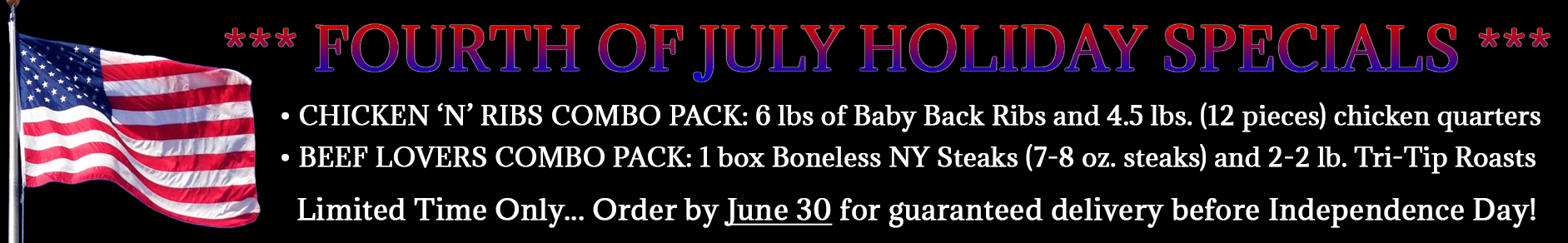 4th of July Specials