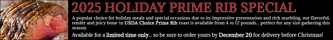 Holiday Prime Rib Special
